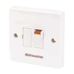 Crabtree Capital 13A Switched Dishwasher Fused Spur with Neon White 3 Crabtree Capital 13A Switched Dishwasher Fused Spur with Neon White