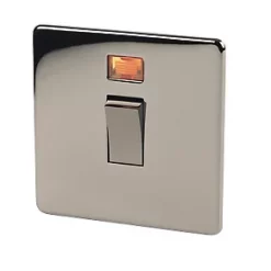 Crabtree Platinum 20A 1-Gang DP Control Switch Black Nickel with Neon