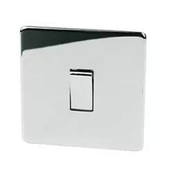 Crabtree Platinum 10AX 1-Gang 2-Way Light Switch Polished Chrome
