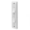 Crabtree Instinct 10AX 2-Gang 2-Way Architrave Switch White 1 Crabtree Instinct 10AX 2-Gang 2-Way Architrave Switch White -Cheap Crabtree Switches Store 271HV P