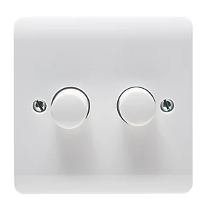 Crabtree Instinct 2-Gang 2-Way LED Dimmer Switch White 4 Crabtree Instinct 2-Gang 2-Way LED Dimmer Switch White - Image 2