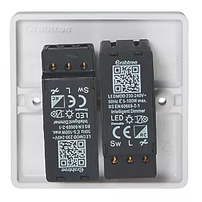 Crabtree Instinct 2-Gang 2-Way LED Dimmer Switch White 5 Crabtree Instinct 2-Gang 2-Way LED Dimmer Switch White - Image 3