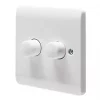 Crabtree Instinct 2-Gang 2-Way LED Dimmer Switch White -Cheap Crabtree Switches Store 291HV P