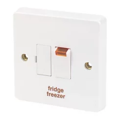 Crabtree Capital 13A Switched Fridge Freezer Fused Spur with Neon White