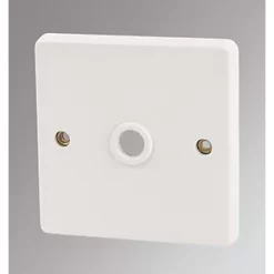 Crabtree Capital 20A Unswitched Flex Outlet Plate White