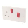 45A 2-Gang DP Cooker Switch & 13A DP Switched Socket White -Cheap Crabtree Switches Store 3285D P