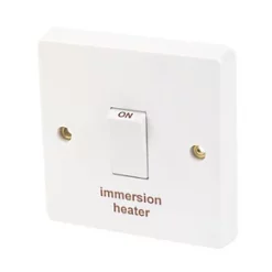 Crabtree Capital 20A 1-Gang DP Immersion Heater Switch White