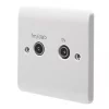 Crabtree Instinct 1-Gang Duplex Multimedia Socket White -Cheap Crabtree Switches Store 346HV P