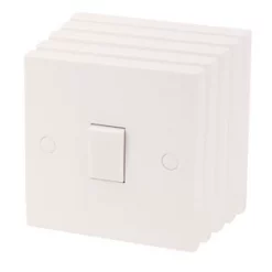 10AX 1-Gang 2-Way Light Switch White 5 Pack