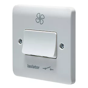 Crabtree Instinct 10A 1-Gang 3-Pole Fan Isolator Switch White 3 Crabtree Instinct 10A 1-Gang 3-Pole Fan Isolator Switch White