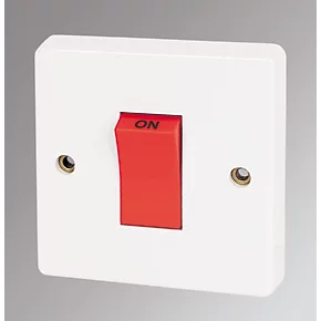 Crabtree Capital 45A 1-Gang DP Cooker Switch White 3 Crabtree Capital 45A 1-Gang DP Cooker Switch White