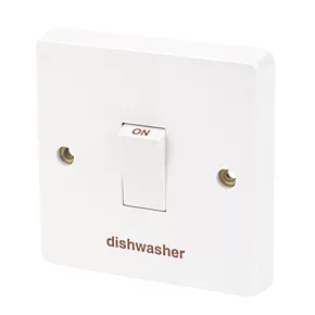 Crabtree Capital 20A 1-Gang DP Dishwasher Switch White 3 Crabtree Capital 20A 1-Gang DP Dishwasher Switch White