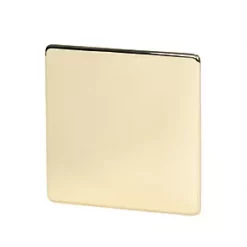 Crabtree Platinum 1-Gang Blanking Plate Polished Brass