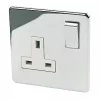 Crabtree Platinum 13A 1-Gang DP Switched Plug Socket Polished Chrome with White Inserts 2 Crabtree Platinum 13A 1-Gang DP Switched Plug Socket Polished Chrome with White Inserts -Cheap Crabtree Switches Store 43640 P
