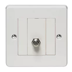 Crabtree Capital F-Type Satellite Socket White with Colour-Matched Inserts 6 Crabtree Capital F-Type Satellite Socket White with Colour-Matched Inserts -Cheap Crabtree Switches Store 44014 A1