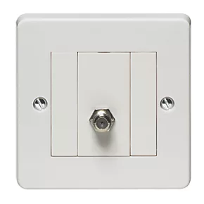 Crabtree Capital F-Type Satellite Socket White with Colour-Matched Inserts 4 Crabtree Capital F-Type Satellite Socket White with Colour-Matched Inserts - Image 2