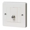 Crabtree Capital F-Type Satellite Socket White with Colour-Matched Inserts