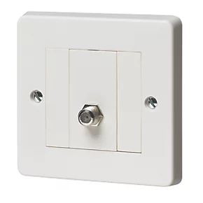 Crabtree Capital F-Type Satellite Socket White with Colour-Matched Inserts 3 Crabtree Capital F-Type Satellite Socket White with Colour-Matched Inserts