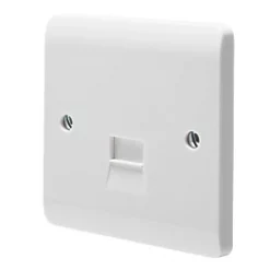 Crabtree Instinct Slave Telephone Socket White