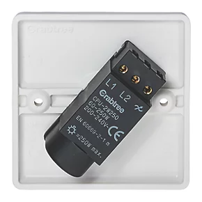 Crabtree Instinct 1-Gang 2-Way Dimmer Switch White 5 Crabtree Instinct 1-Gang 2-Way Dimmer Switch White - Image 3