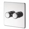 Crabtree Platinum 2-Gang 2-Way Dimmer Switch Polished Chrome 1 Crabtree Platinum 2-Gang 2-Way Dimmer Switch Polished Chrome -Cheap Crabtree Switches Store 50618 P