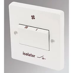 Crabtree Capital 6A 1-Gang 3-Pole Fan Isolator Switch White