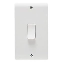 Crabtree Instinct 50A 2-Gang DP Control Switch White with LED -Cheap Crabtree Switches Store 518HV A2