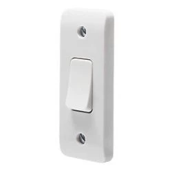 Crabtree Instinct 10AX 1-Gang 2-Way Architrave Switch White