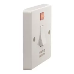 Crabtree Capital 20A 1-Gang DP Washing Machine Switch White with Neon -Cheap Crabtree Switches Store 5597J A2