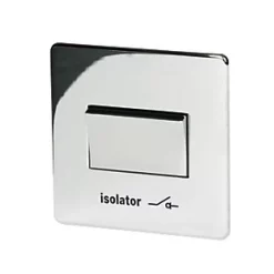 Crabtree Platinum 6A 1-Gang 3-Pole Fan Isolator Switch Polished Chrome