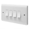 Crabtree Instinct 10AX 4-Gang 2-Way Light Switch White