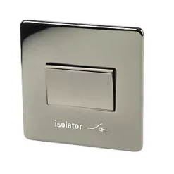 Crabtree Platinum 6A 1-Gang 3-Pole Fan Isolator Switch Black Nickel