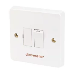 Crabtree Capital 13A Switched Dishwasher Fused Spur White