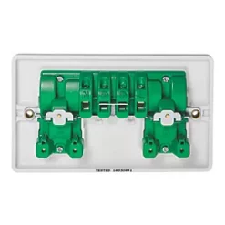 Crabtree Instinct 13A 2-Gang DP Switched Socket White -Cheap Crabtree Switches Store 667HV A2