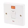Crabtree Capital 20A 1-Gang DP Fan Isolator Switch White with Neon