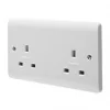 Crabtree Instinct 13A 2-Gang Unswitched Socket White -Cheap Crabtree Switches Store 684HV P