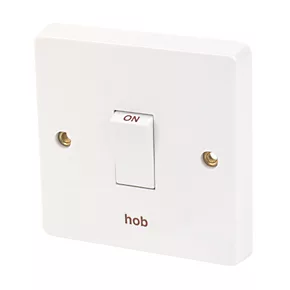 Crabtree Capital 20A 1-Gang DP Hob Switch White 3 Crabtree Capital 20A 1-Gang DP Hob Switch White