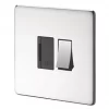 Crabtree Platinum 13A Switched Fused Spur Polished Chrome with Black Inserts -Cheap Crabtree Switches Store 77926 P