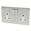 Crabtree Platinum 13A 2-Gang DP Switched Plug Socket Satin Chrome with White Inserts 1 Crabtree Platinum 13A 2-Gang DP Switched Plug Socket Satin Chrome with White Inserts -Cheap Crabtree Switches Store 78566 P