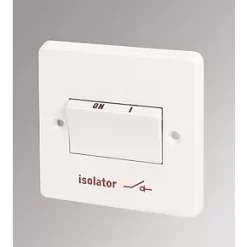 Crabtree Capital 6A 1-Gang 3-Pole Fan Isolator Switch White