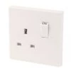 13A 1-Gang DP Switched Plug Socket White -Cheap Crabtree Switches Store 7973D P
