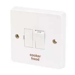 Crabtree Capital 13A Switched Cooker Hood Fused Spur White