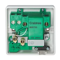 Crabtree Instinct 13A Unswitched Passive RCD Fused Spur White -Cheap Crabtree Switches Store 861HV A2