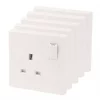 13A 1-Gang SP Switched Plug Socket White 5 Pack -Cheap Crabtree Switches Store 9049D P