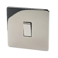 Crabtree Platinum 10AX 1-Gang 2-Way Light Switch Black Nickel