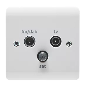 Crabtree Instinct 1-Gang Triplex Multimedia Socket White 4 Crabtree Instinct 1-Gang Triplex Multimedia Socket White - Image 2