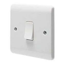 Crabtree Instinct 10AX 1-Gang 2-Way Light Switch White