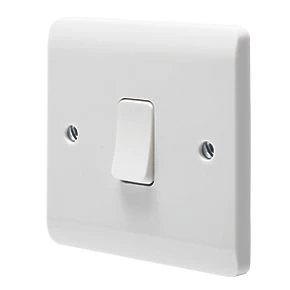 Crabtree Instinct 10AX 1-Gang 2-Way Light Switch White 3 Crabtree Instinct 10AX 1-Gang 2-Way Light Switch White