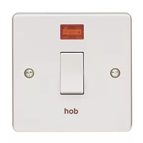 Crabtree Capital 20A 1-Gang DP Hob Switch White with Neon 4 Crabtree Capital 20A 1-Gang DP Hob Switch White with Neon - Image 2