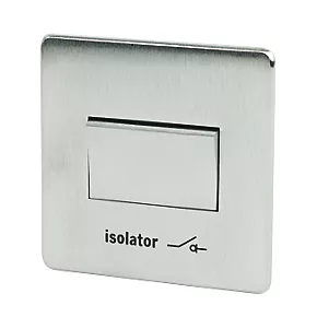 Crabtree Platinum 6A 1-Gang 3-Pole Fan Isolator Switch Satin Chrome 3 Crabtree Platinum 6A 1-Gang 3-Pole Fan Isolator Switch Satin Chrome